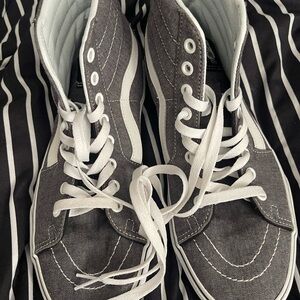 Vans High Top Sneakers in Charcoal and White